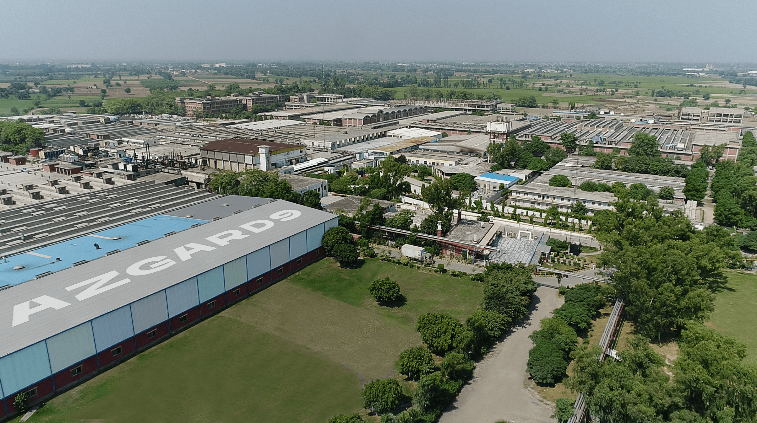 Aerial view of Azgard9 premises